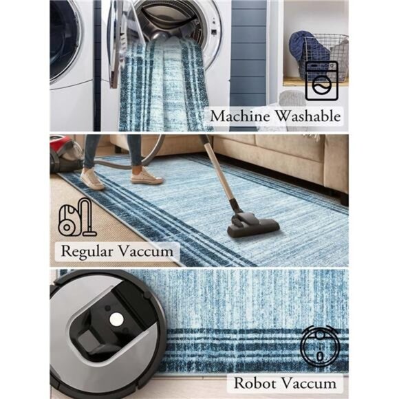 Abstract Area Rugs 5x7,Washable Modern Rugs for Living Room - Picture 5 of 7